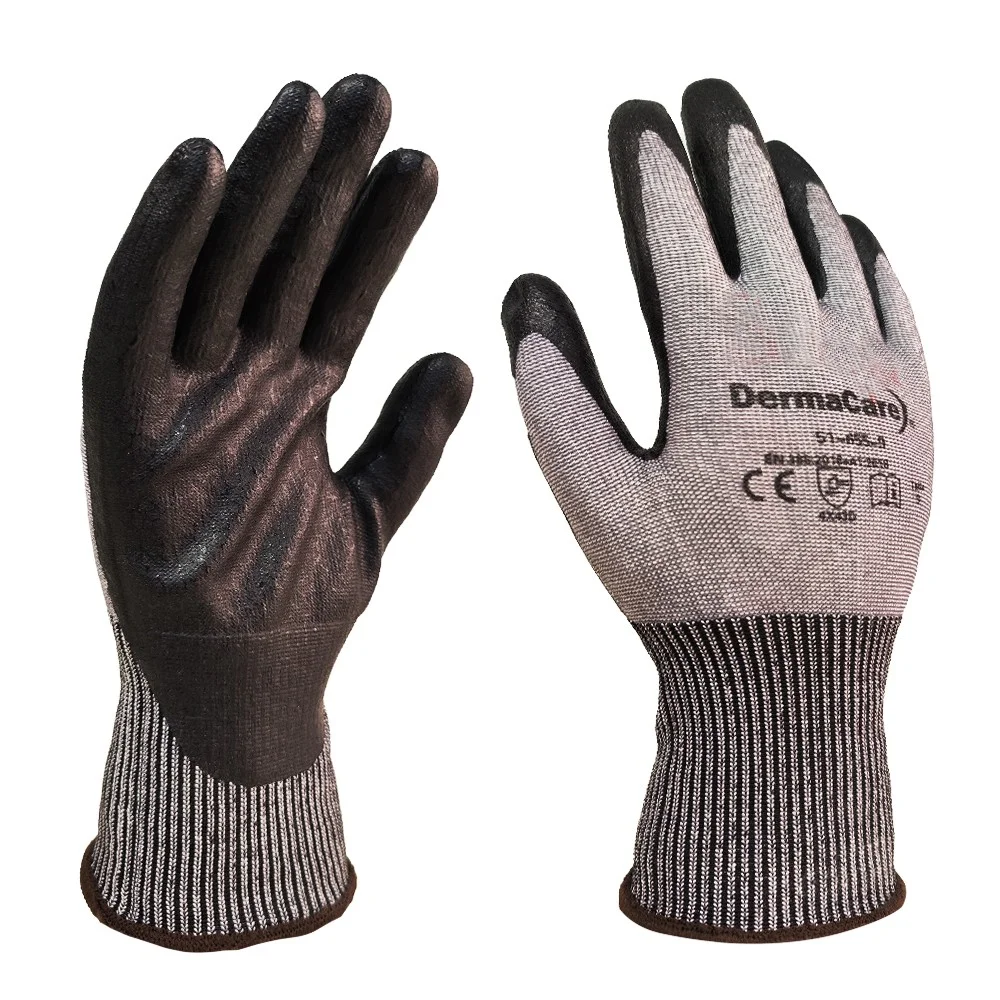 GUANTE 15G ANTICORTE PALMA NITRILO+