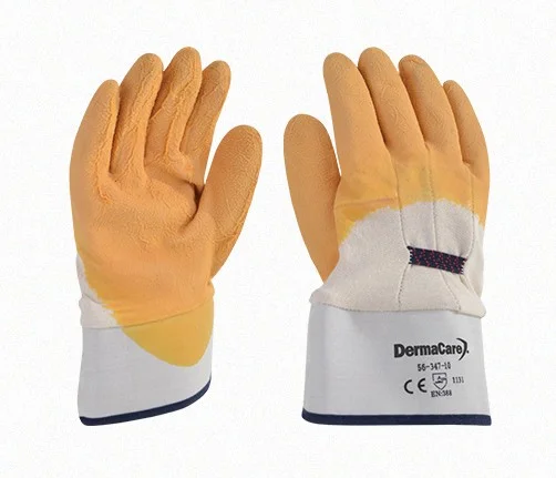GUANTE LATEX AMARILLO FORRO P/SEG