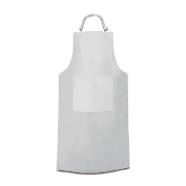 MANDIL DE PVC BLANCO CON REF