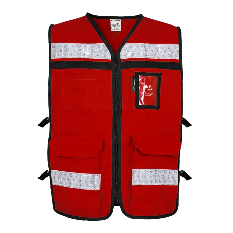 CHALECO RESCATISTA LIGERO ROJO JYR- 2040RCR