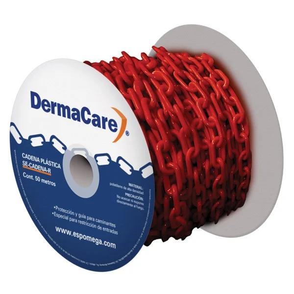 CADENA PLASTICA ROJA C/50 MTS 6mm