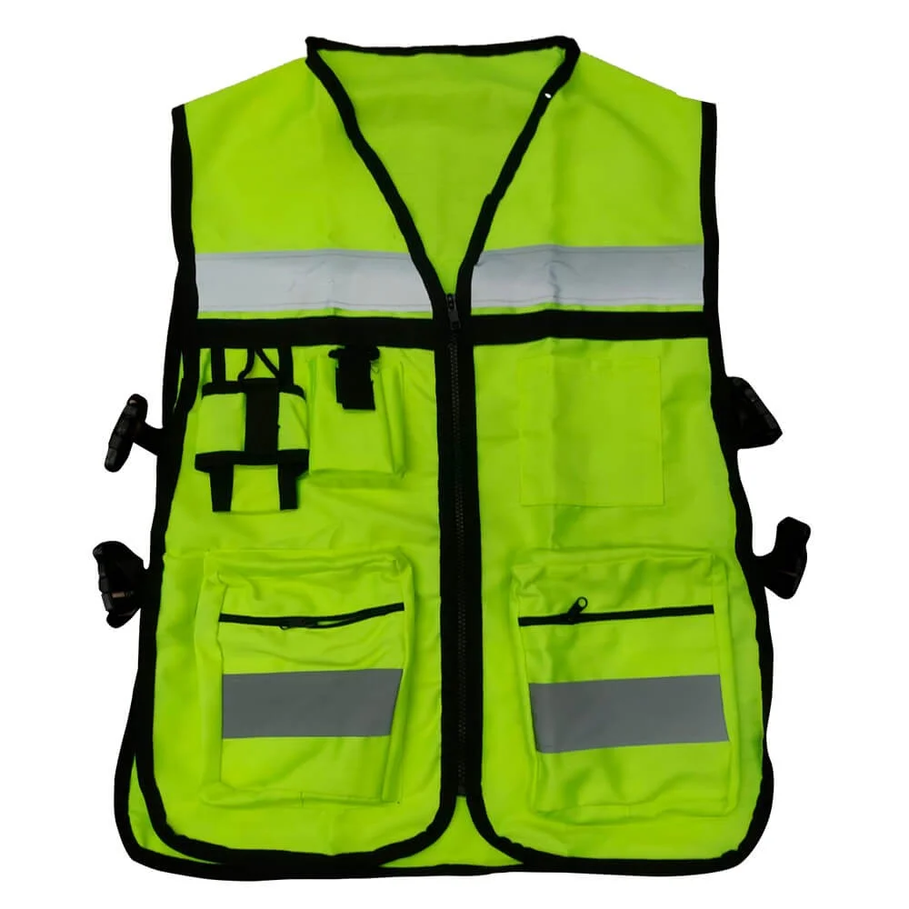 CHALECO BRIGADISTA AMARILLO NEON REFLEJANTE