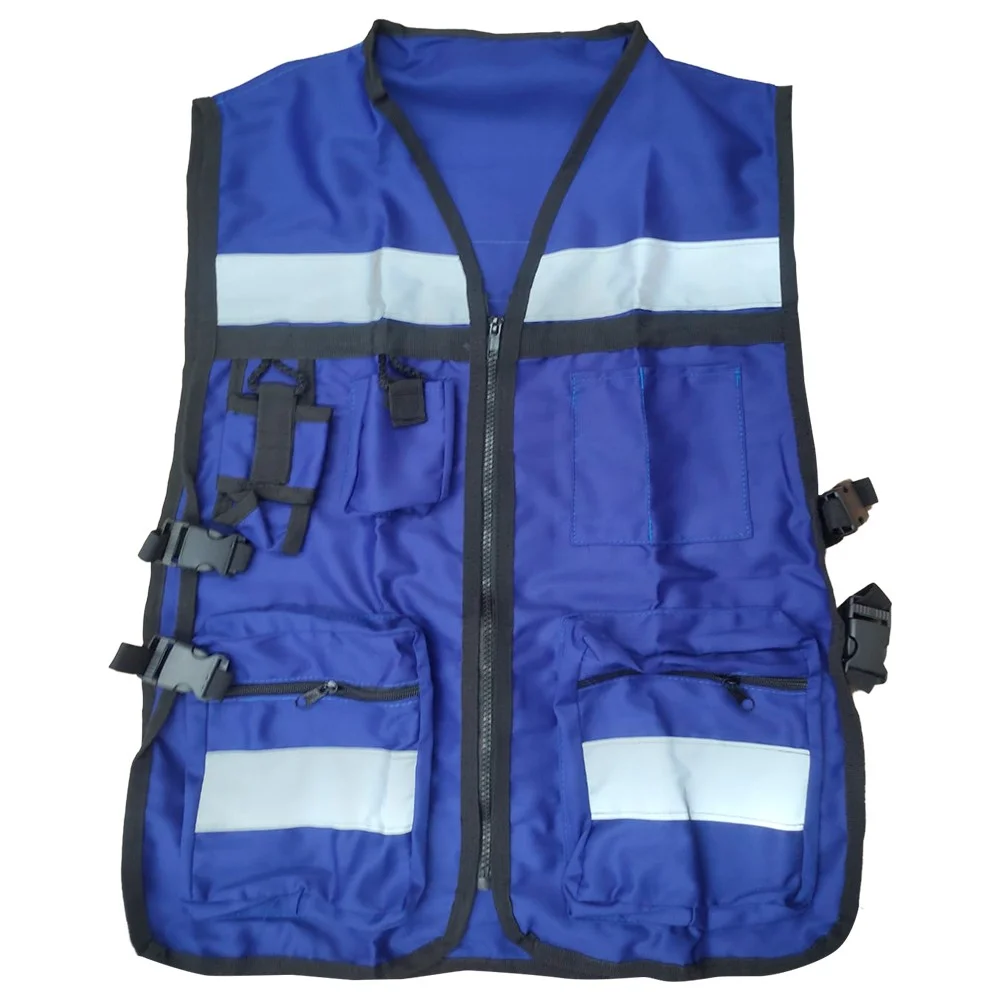 CHALECO BRIGADISTA AZUL REFLEJANTE