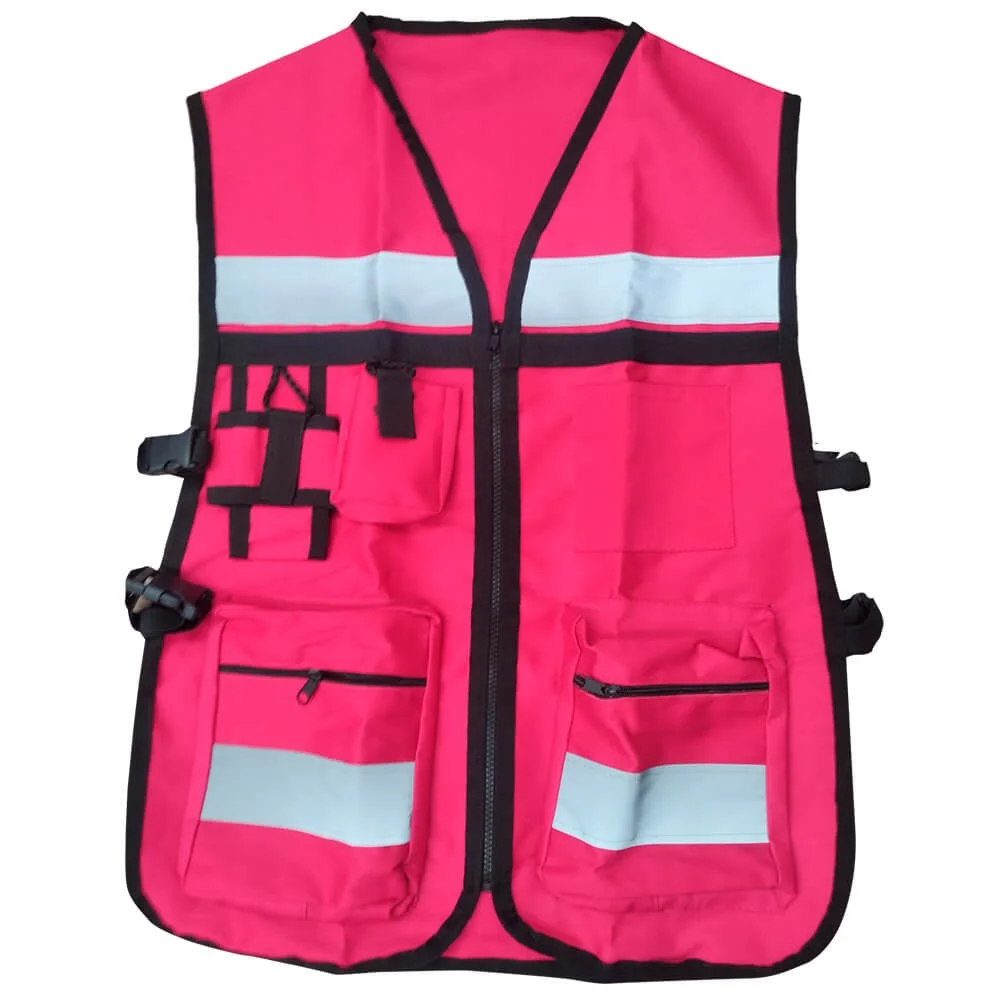 CHALECO BRIGADISTA FUCSIA REFLEJANTE