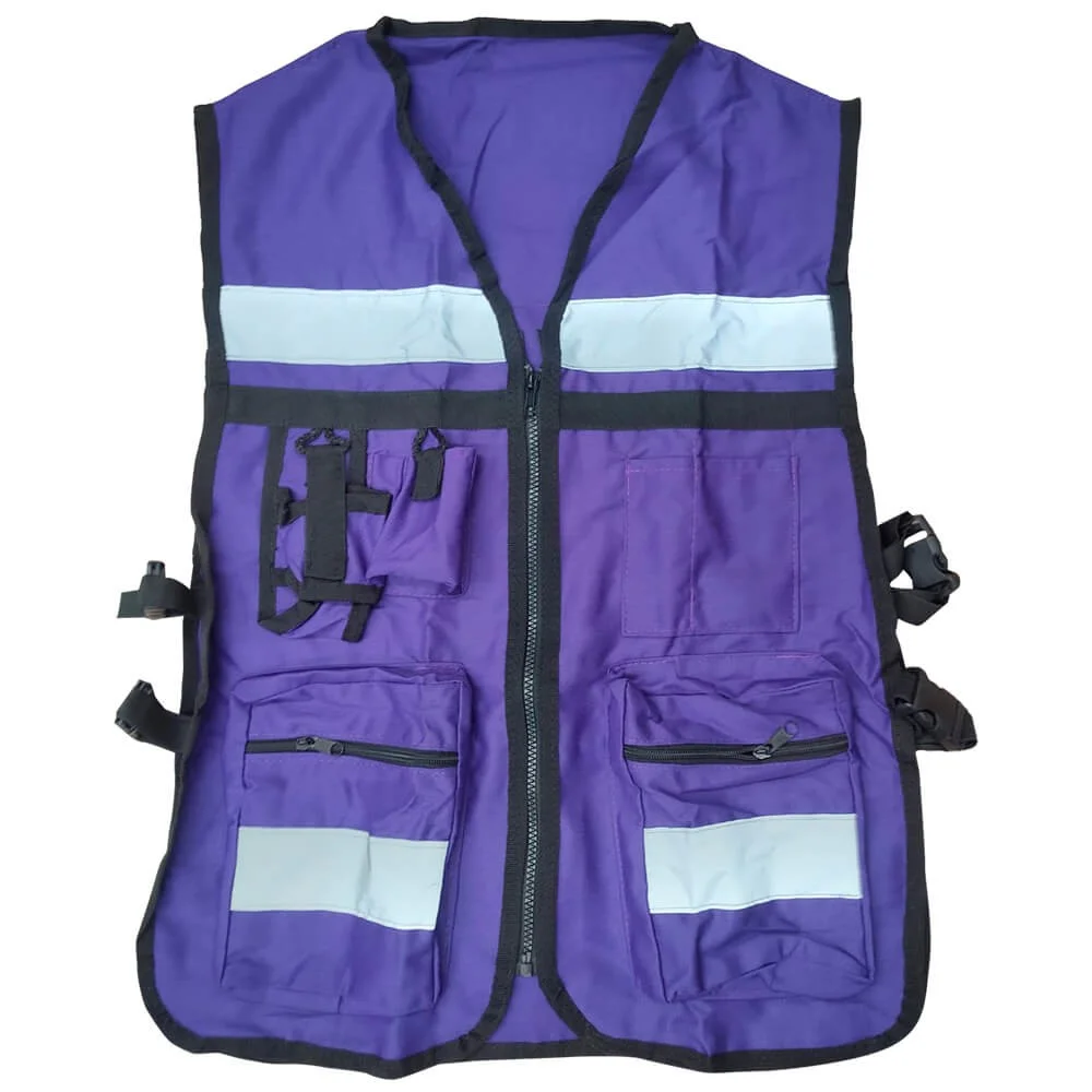 CHALECO BRIGADISTA MORADO REFLEJANTE
