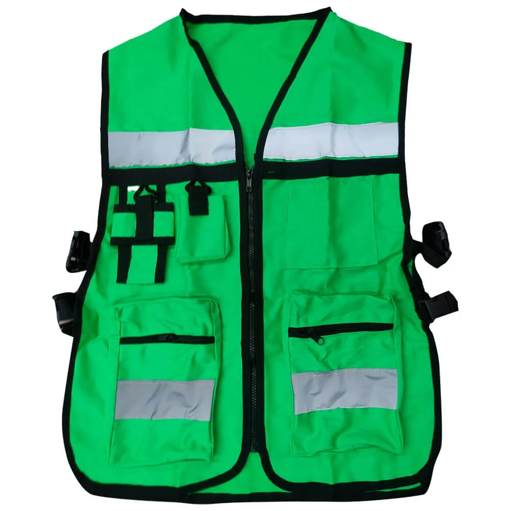 CHALECO BRIGADISTA VERDE MANZANA REFLEJANTE